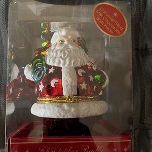 Christopher Radko Santa Box - Red, White, and Gold